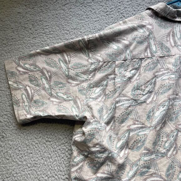 ONO Hawaiian Shirt Mens XL Aloha Camp Tropical Button Up Short Sleeve - Picture 10 of 15